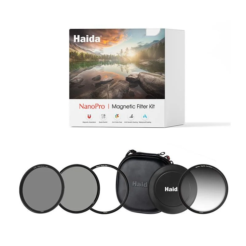 Bộ combo filters Haida Nanopro Magnetic kit (CPL, ND1.8, GND0.9) size 67mm HD4755 - hít từ tính dễ thao tác