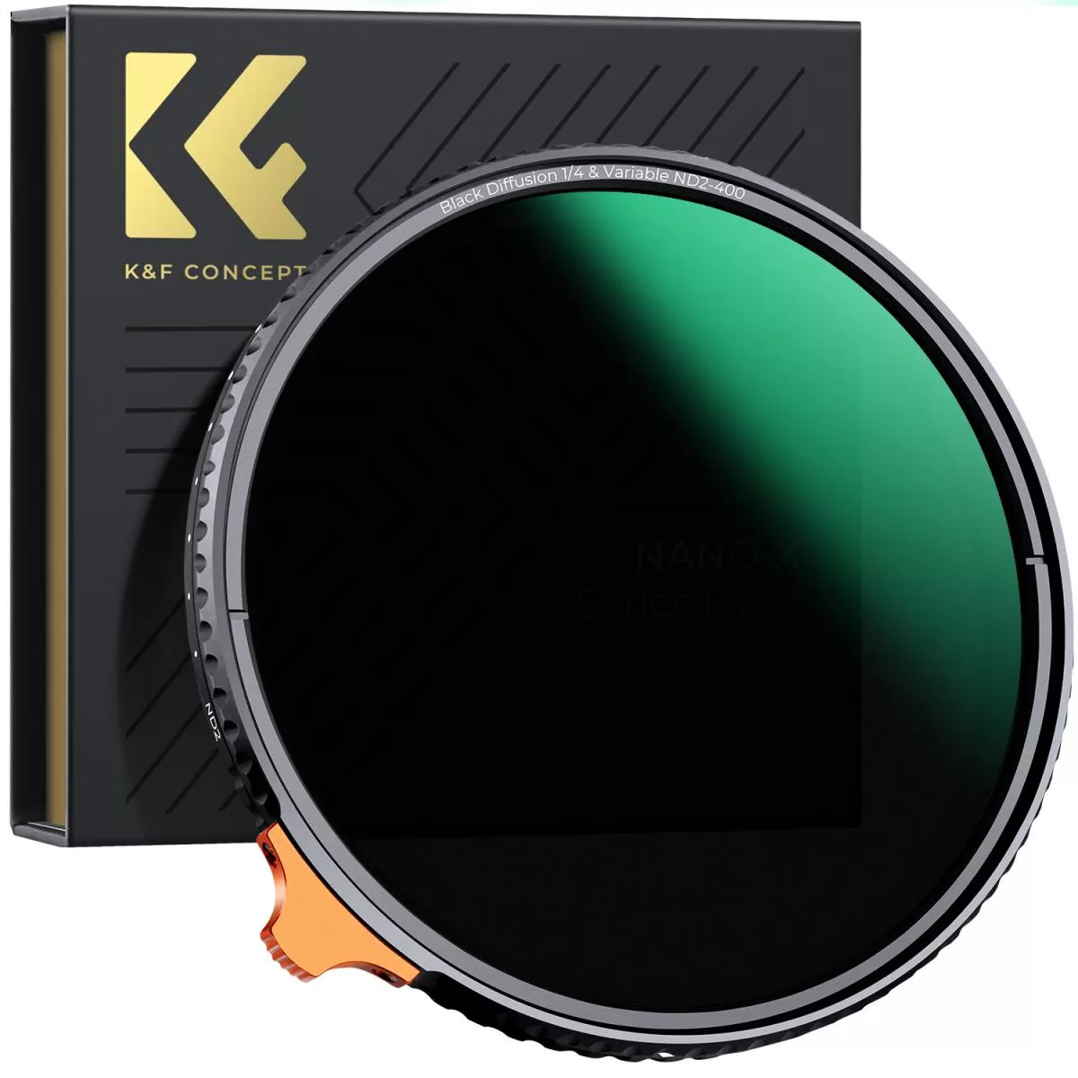 Filter K&F Concept Black Mist 1/4 và ND2-400 Variable ND ( 2 trong 1)