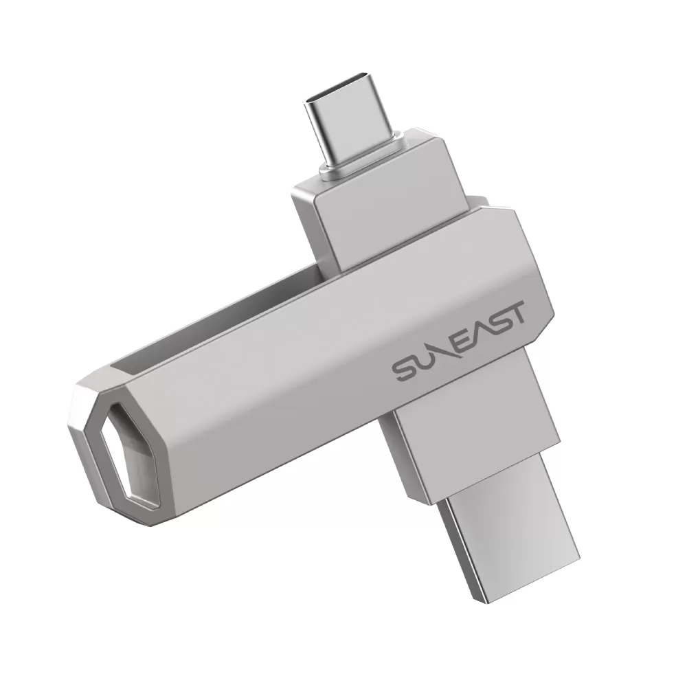 Ổ cứng SSD di động SunEast Revolve R5 256GB | 512GB | 1TB - tốc độ 500 MB/s, 2 cổng Type-A & Type-C