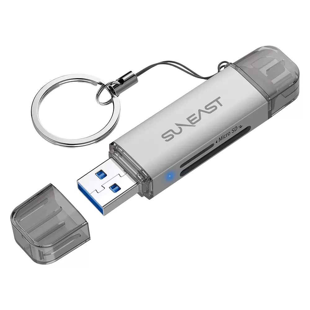 Đầu đoc thẻ nhớ SUNEAST ULTIMATE SD & MicroSD USB 3.2 Gen 1 UHS-I Dual Slot nhỏ gọn