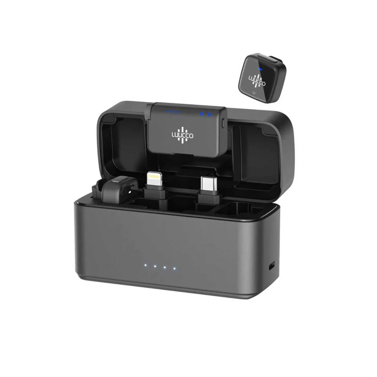Micro không dây Luucco AirMic 2 TX + 1 RX, khử ồn AI, cự ly 250m