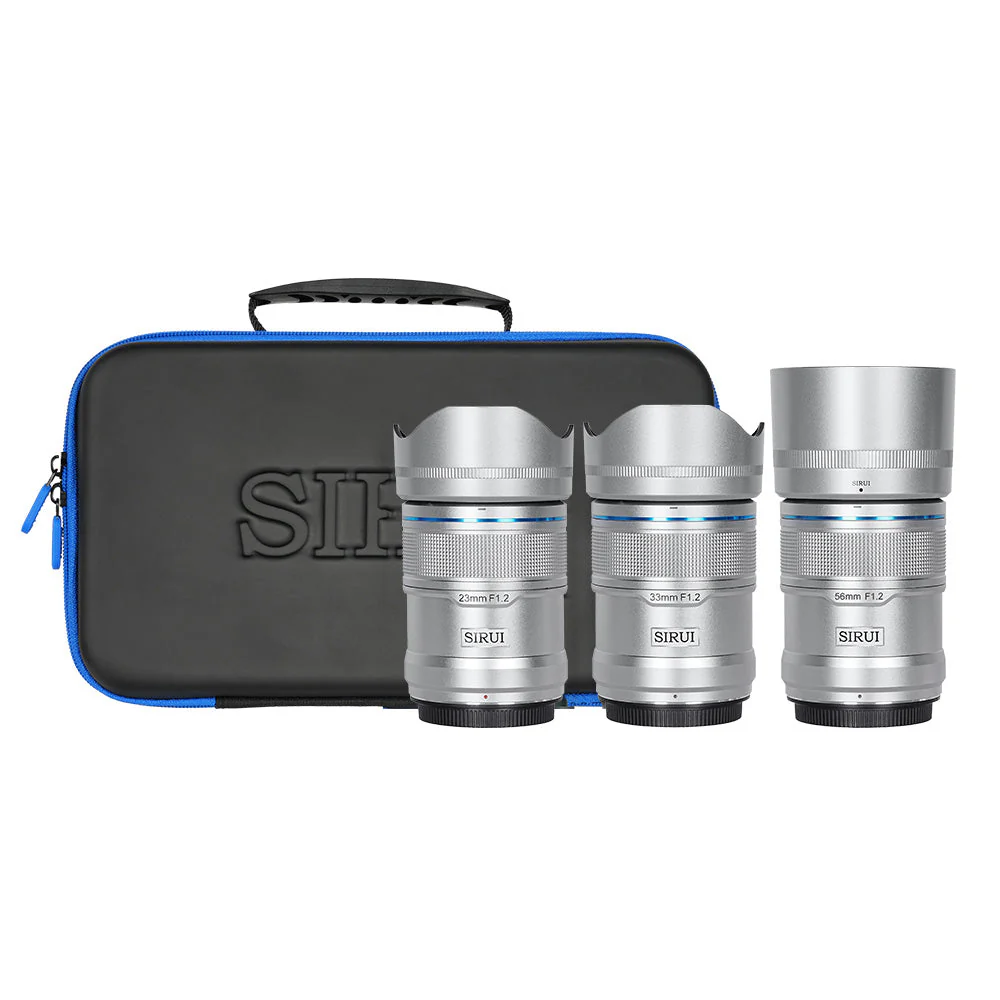 Combo 3 lens Sirui Sniper 23mm + 33mm + 56mm F1.2 autofocus for Fuji XF, Sony E, Nikon Z (APS-C)