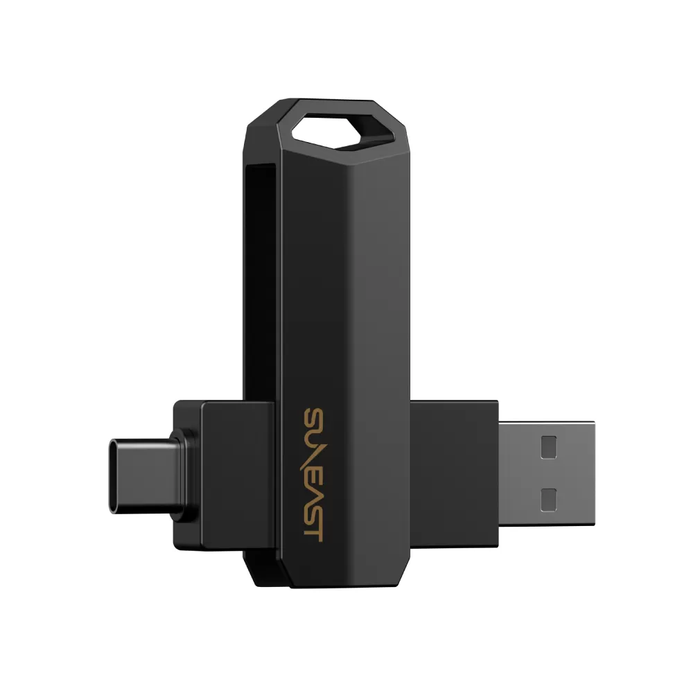 Ổ cứng SunEast SSD di động Revolve R10 512GB | 1TB - USB Type C + Type A 3.2 Gen2, tốc độ 1050 MB/s