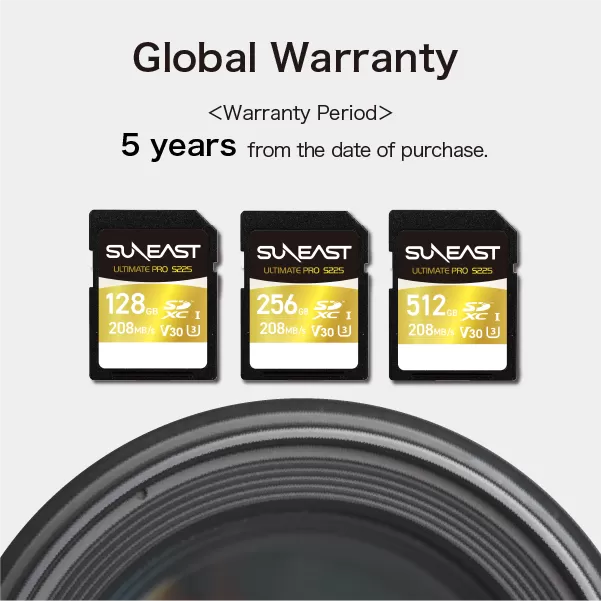 Thẻ nhớ SunEast SDXC 128GB | 256GB | 512GB S225 Series V30 – Tốc độ đến 208MB/s, quay video 4K