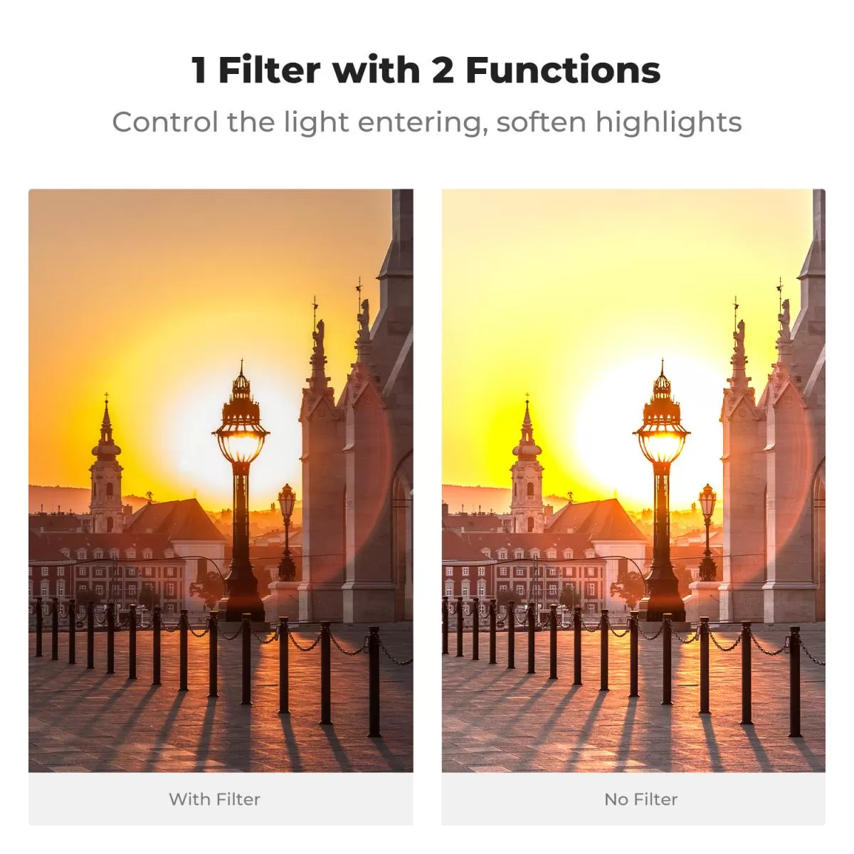 Filter K&F Concept Black Mist 1/4 và ND2-400 Variable ND ( 2 trong 1)