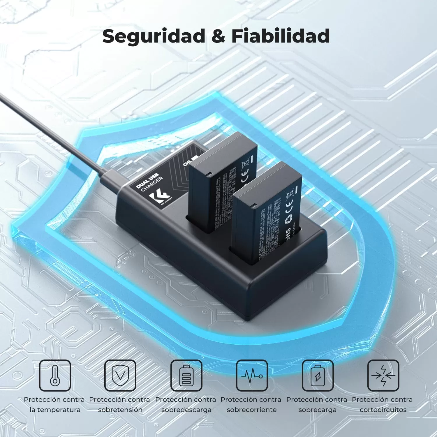 Bộ pin sạc K&F Concept cho Canon LP-E17 (2 pin 1 sạc đôi)