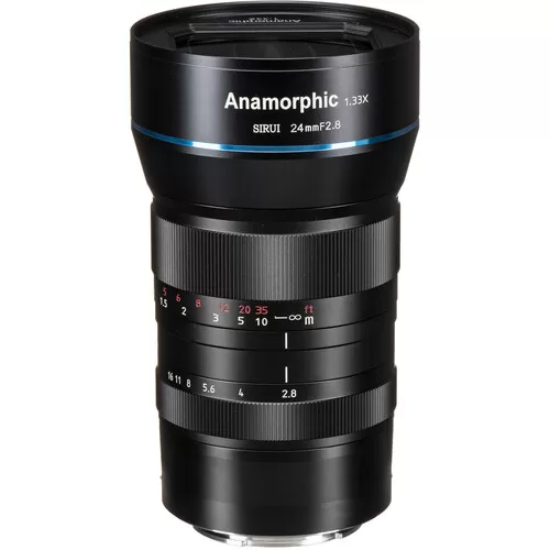 Ống kính SIRUI Anamorphic 24mm F2.8 1.33x for Canon EOS M, M4:3, Nikon Z, Sony E, Fujiflim X (APS-C)