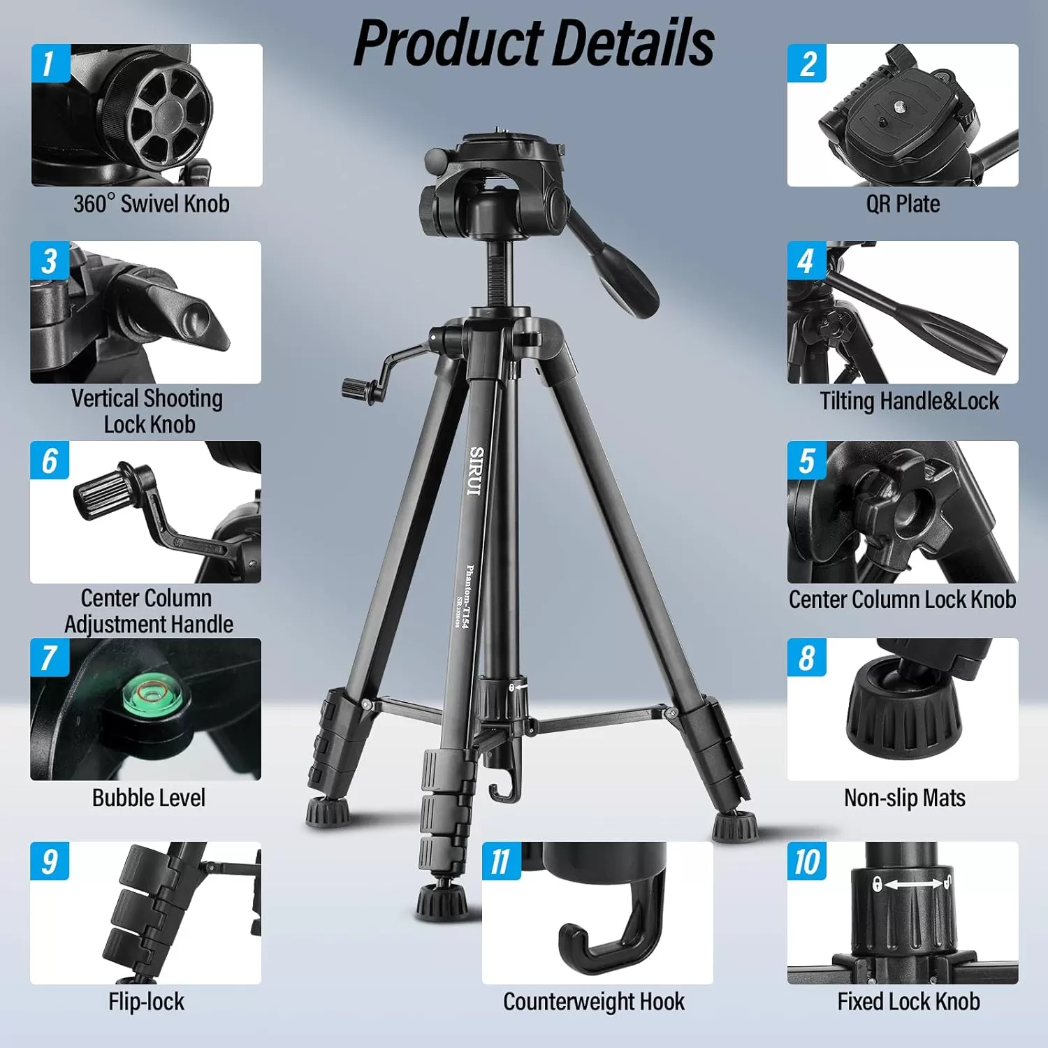 Chân máy ảnh Sirui Phantom T154