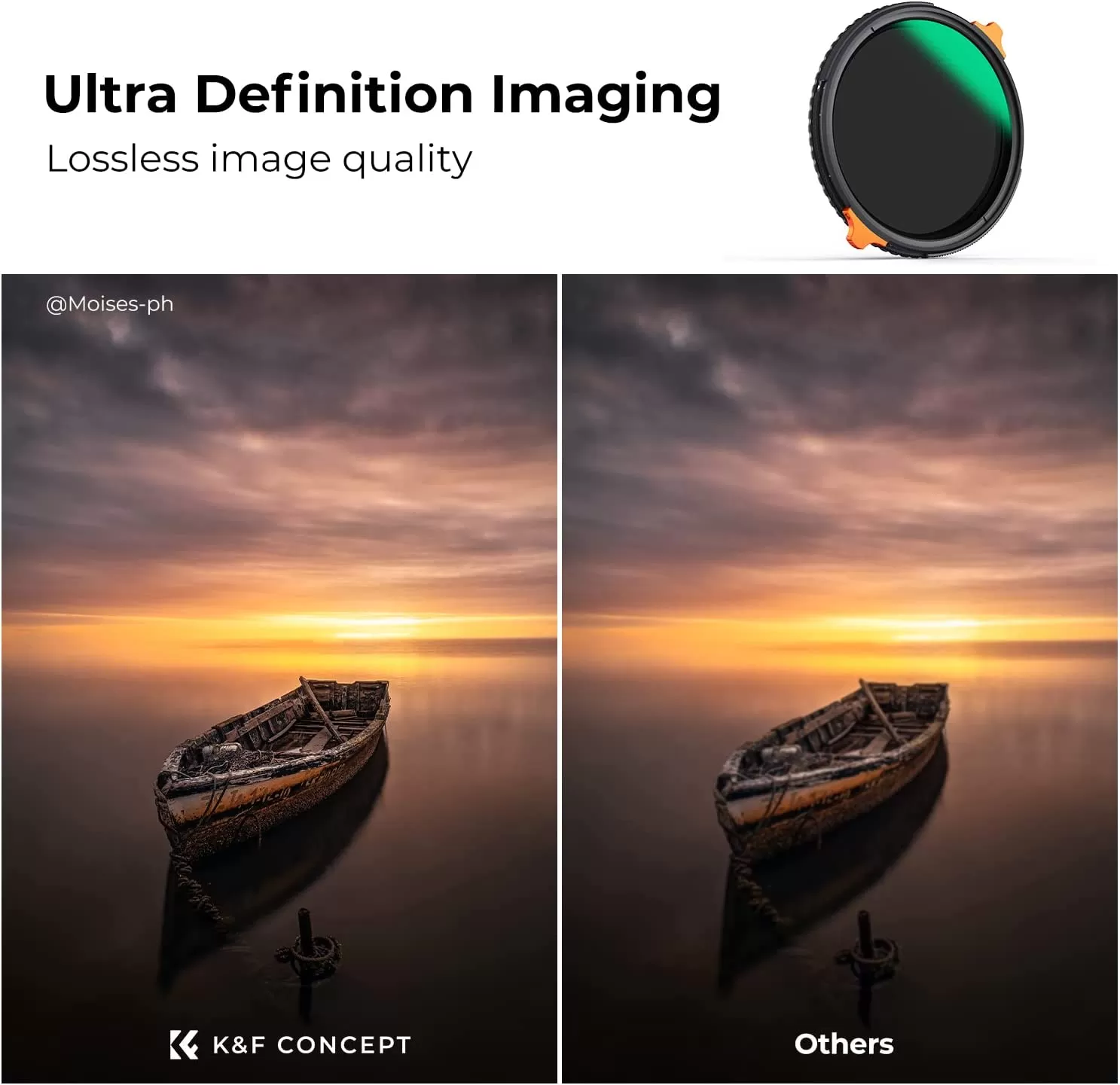 Filter K&F Concept CPL-VND Nano X (ND4-ND64) giảm từ 2 đến 6 stops - Các size: 46mm/ 49mm/ 52mm/ 58mm/ 62mm/ 67mm/ 77mm/ 82mm