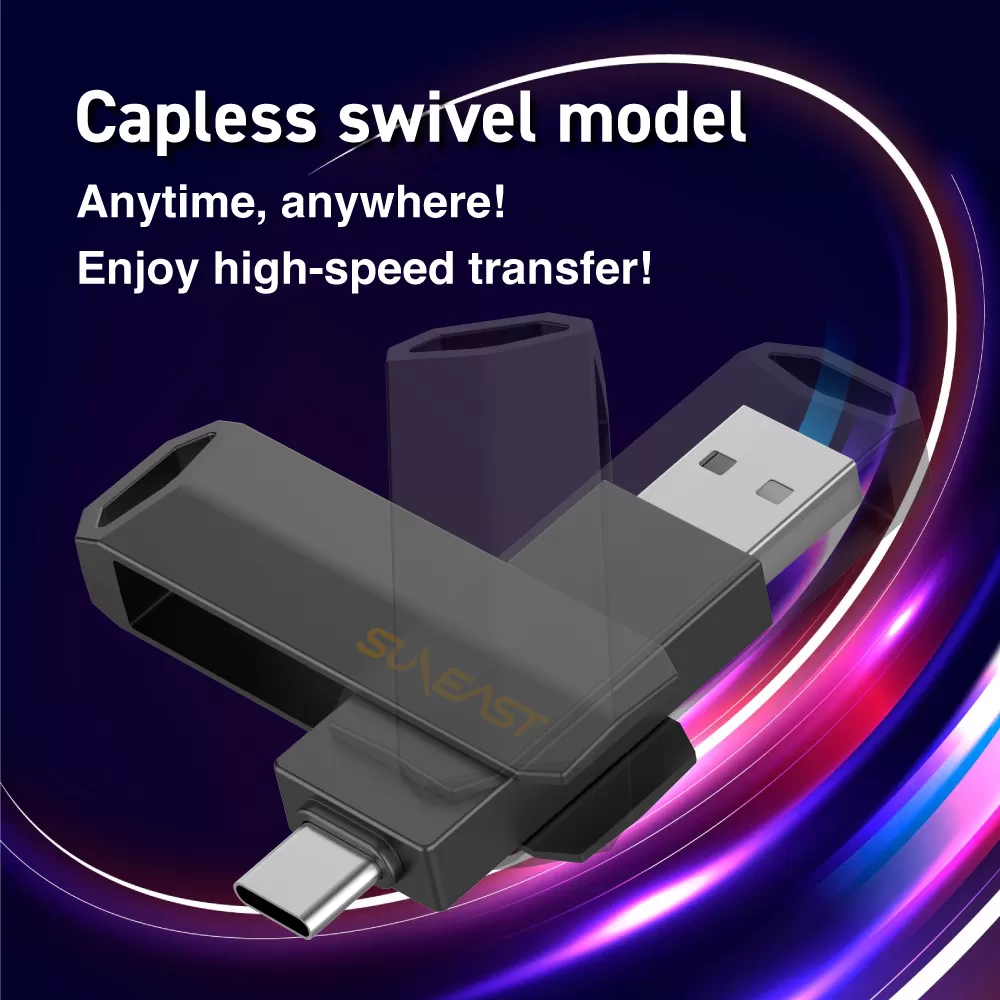 Ổ cứng SunEast SSD di động Revolve R10 512GB | 1TB - USB Type C + Type A 3.2 Gen2, tốc độ 1050 MB/s