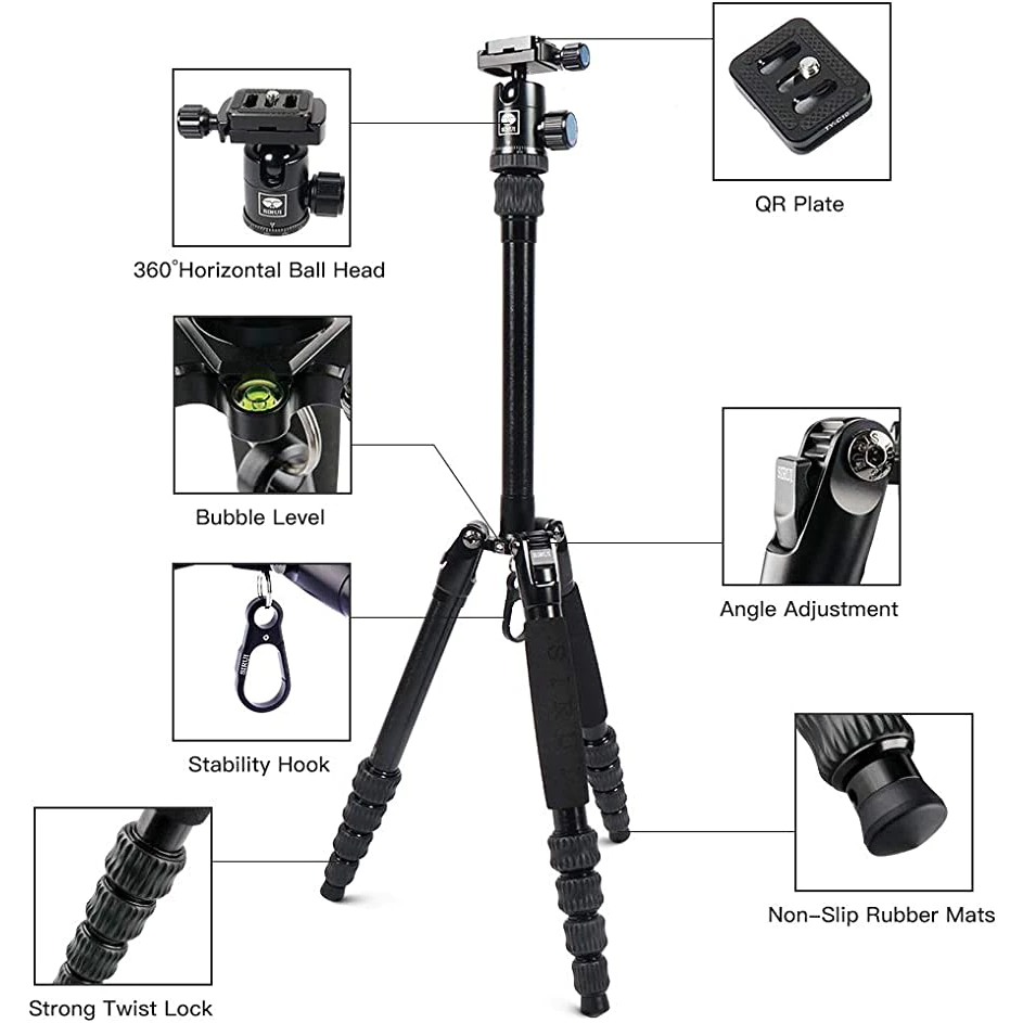 Chân máy ảnh Sirui Traveler 5A kèm ballhead