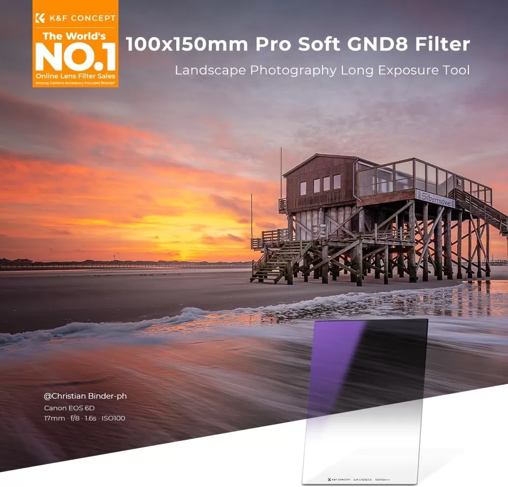 Filter K&F Concept Nano‑Xcel Series 100×150 mm Soft GND8 (3 Stop) 28 lớp phủ