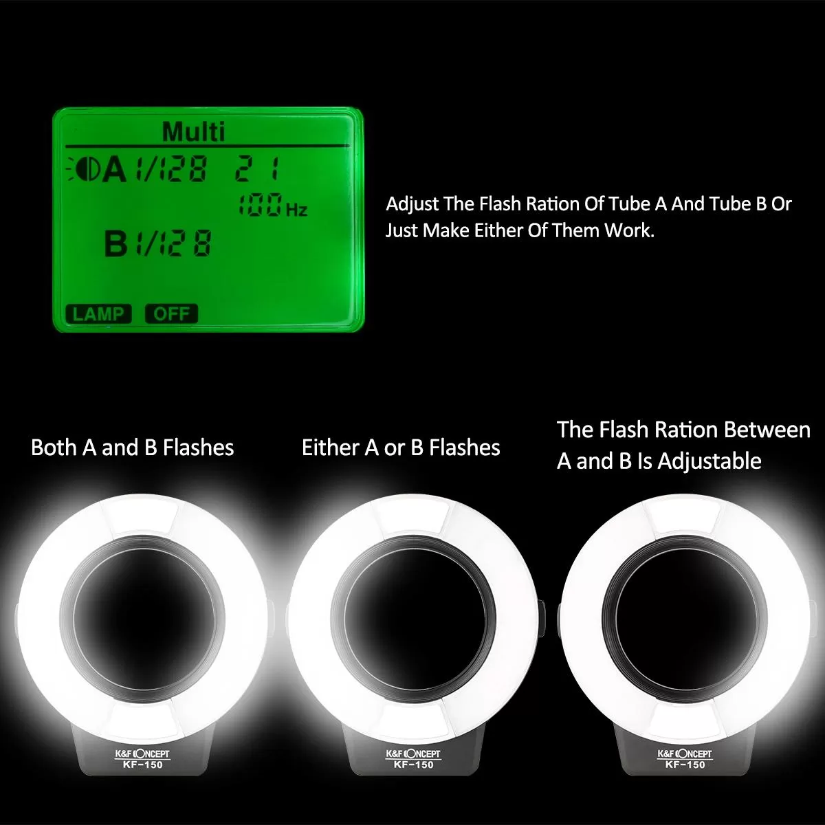 Đèn flash chụp Macro K&F Concept KF-150 TTL for Nikon, Canon
