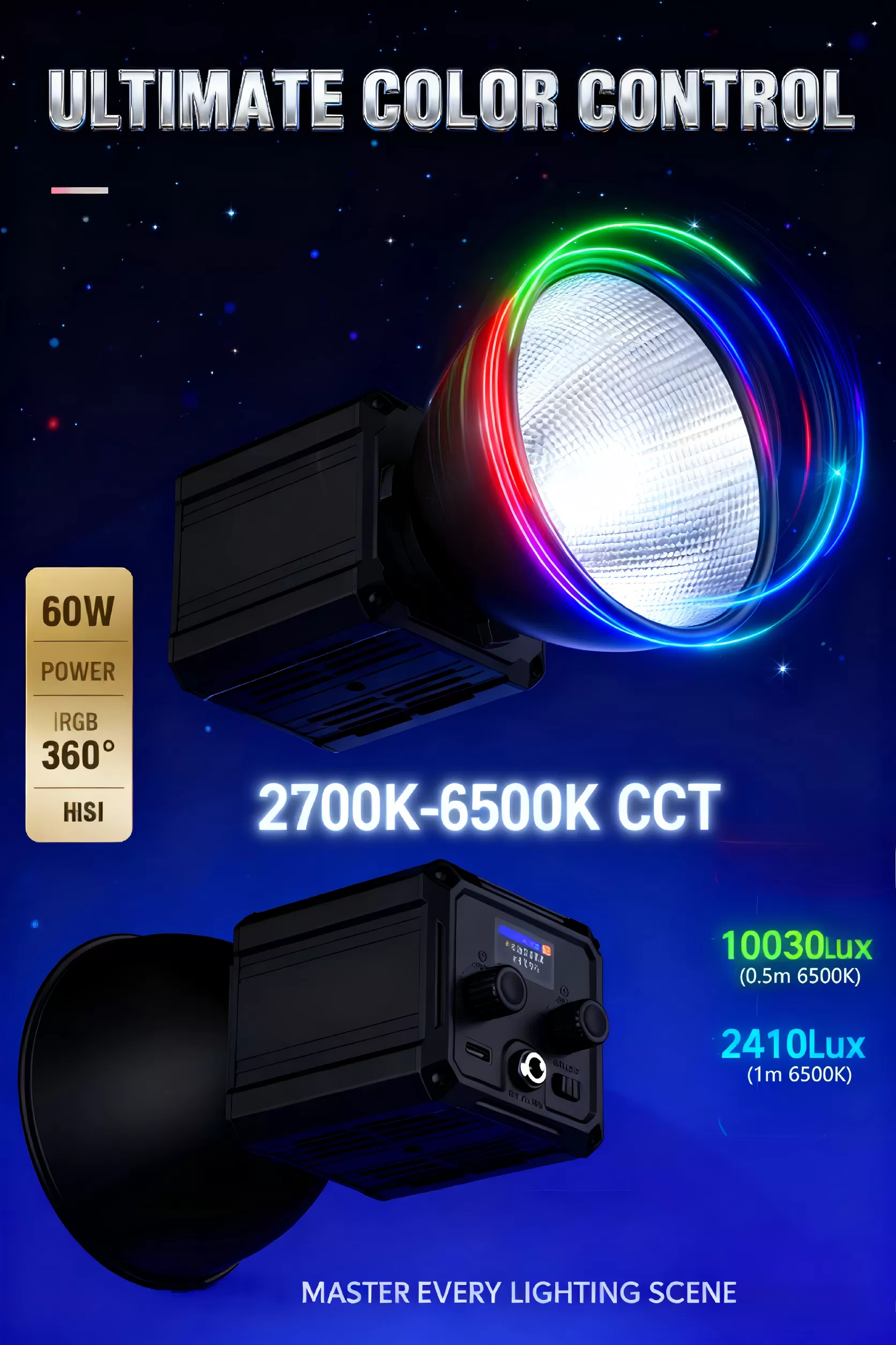 Đèn LED LIYADI RGB 60W COB