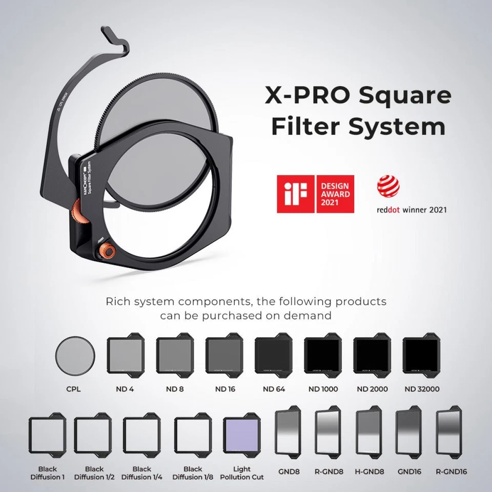 Bộ K&F Concept Holder M10 X-PRO Square Filter Holder+ Filter CPL 95mm +4 Ring adapter