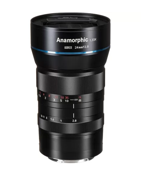Ống kính SIRUI Anamorphic 24mm F2.8 1.33x for Canon EOS M, M4:3, Nikon Z, Sony E, Fujiflim X (APS-C)