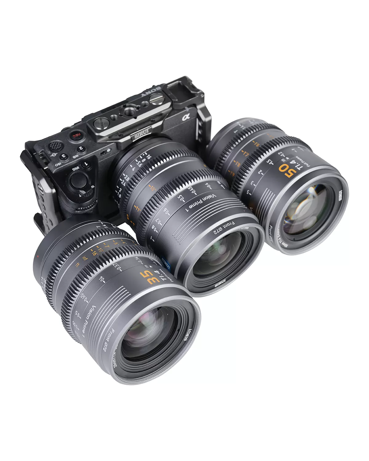 Combo 3 lens Sirui Cine VP-1 (24mm, 35mm, 50mm T1.4) for Sony E Canon RF Nikon Z, Lumix L (full-frame) - Sirui Vision Prime 1 (VP1)