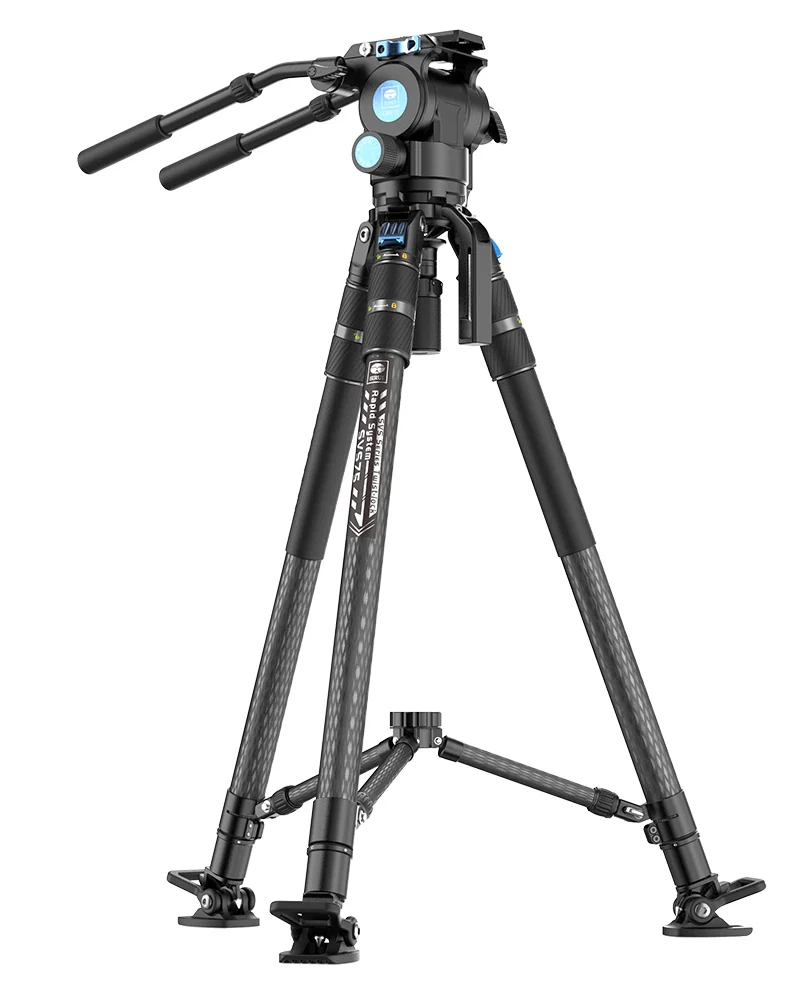 Chân máy quay Sirui SVS75 (Carbon Fiber) + video head SVH15. Chân máy quay làm phim chuyên nghiệp, thao tác nhanh