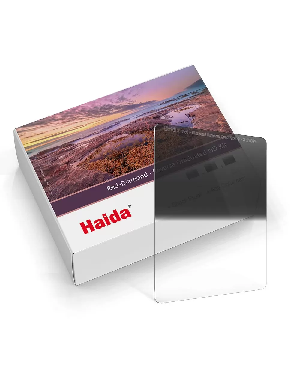 Filter GND0.9 (100x150mm) Hard-Edge Reverse-Graduated Haida Red Diamond - M10 system