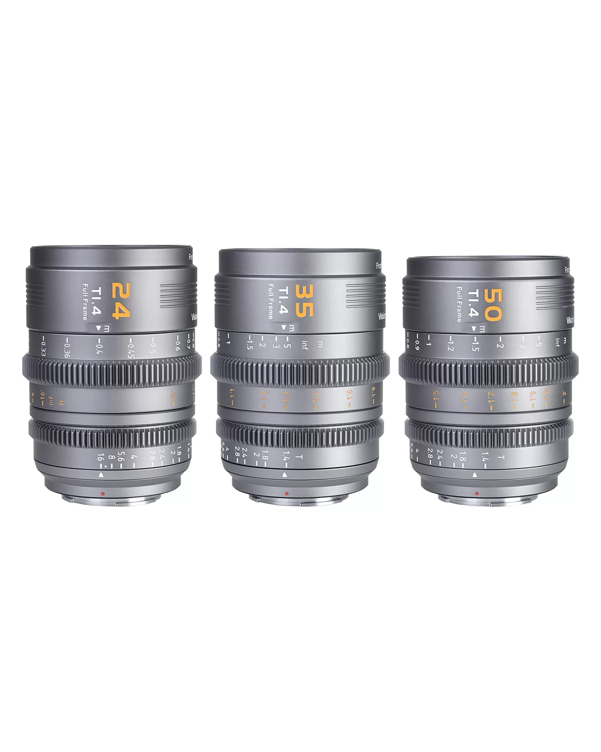 Combo 3 lens Sirui Cine VP-1 (24mm, 35mm, 50mm T1.4) for Sony E Canon RF Nikon Z, Lumix L (full-frame) - Sirui Vision Prime 1 (VP1)