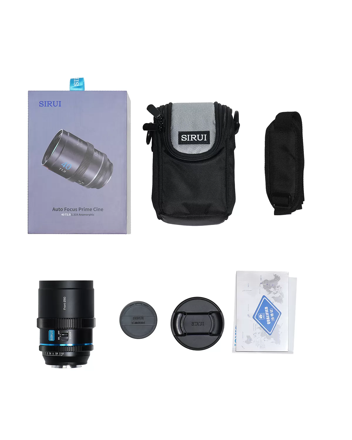 Ống kính Anamorphic Sirui 40mm T1.8 for Sony E, Fuji X, Nikon Z, M4/3, L-mount (1.33X - Super 35 autofocus)