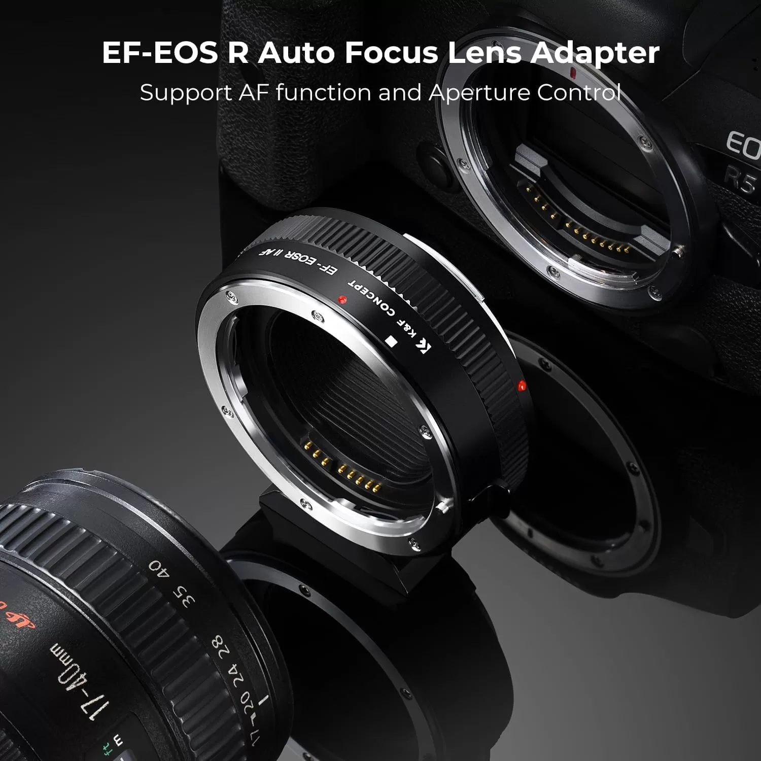 Adapter EF-EOS R II (EF-RF ii) K&F Concept Auto Focus