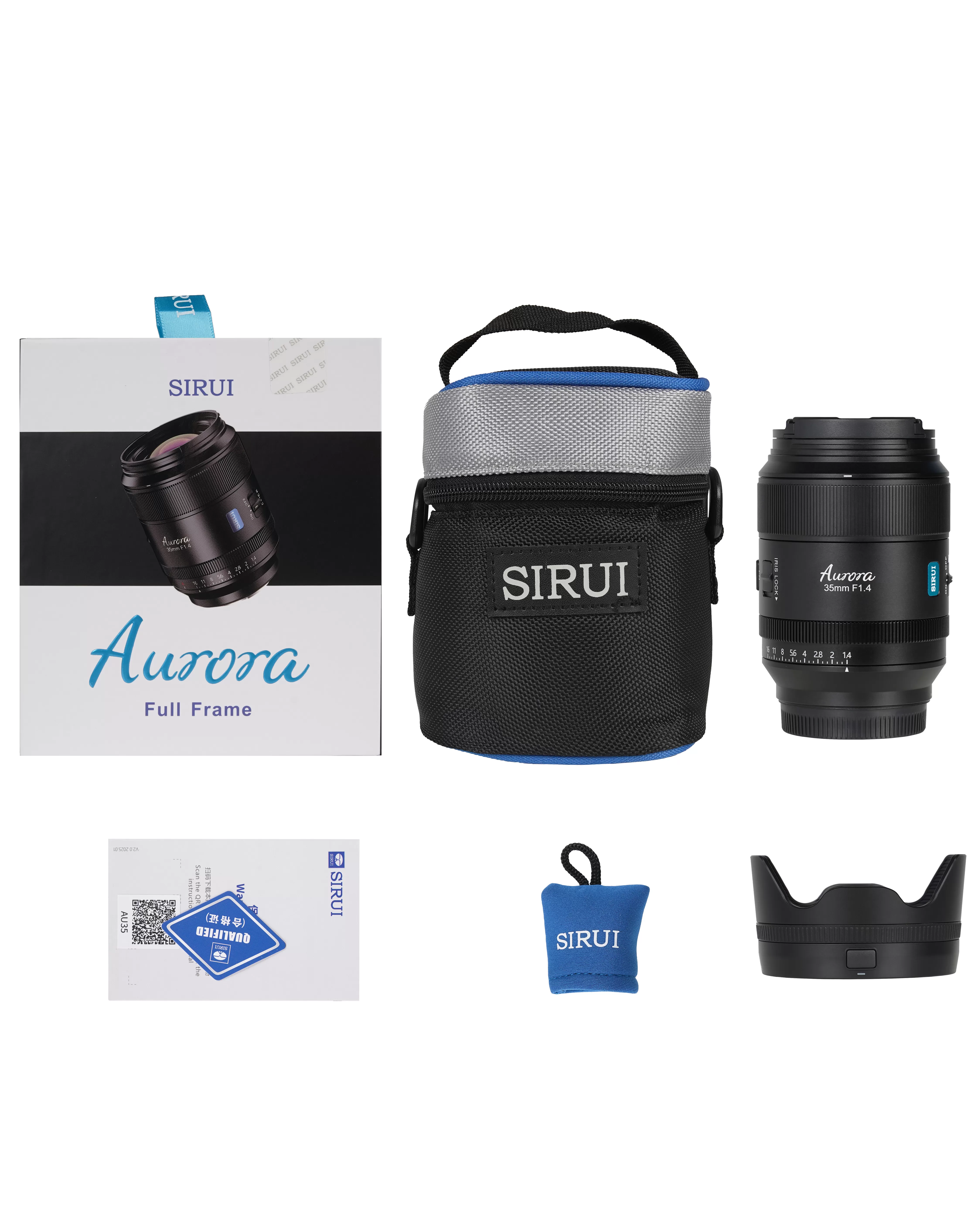 Lens Sirui Aurora 35mm F1.4 for Sony E, Nikon Z, Lumix L, Fuji XF - Full-frame autofocus