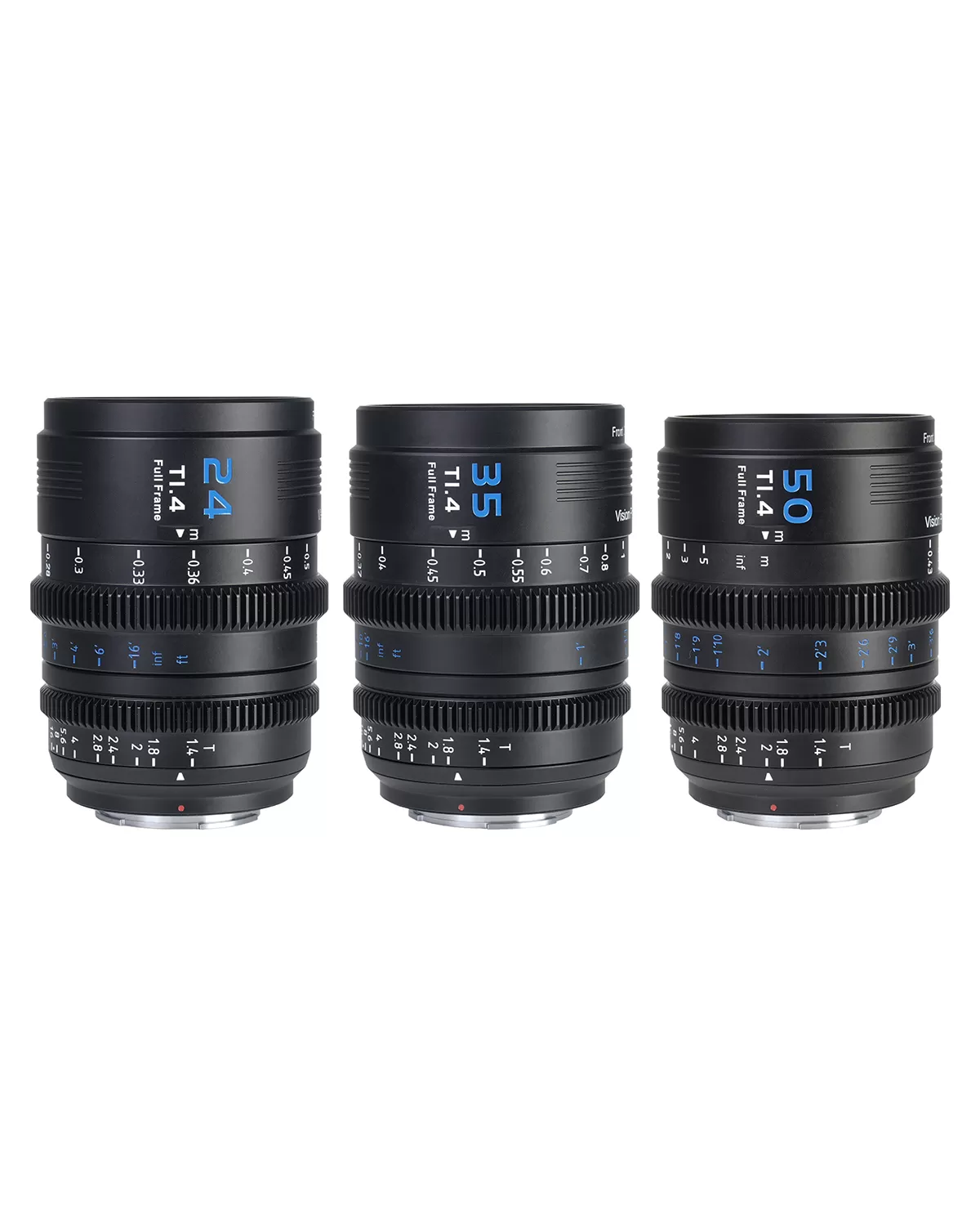 Combo 3 lens Sirui Cine VP-1 (24mm, 35mm, 50mm T1.4) for Sony E Canon RF Nikon Z, Lumix L (full-frame) - Sirui Vision Prime 1 (VP1)