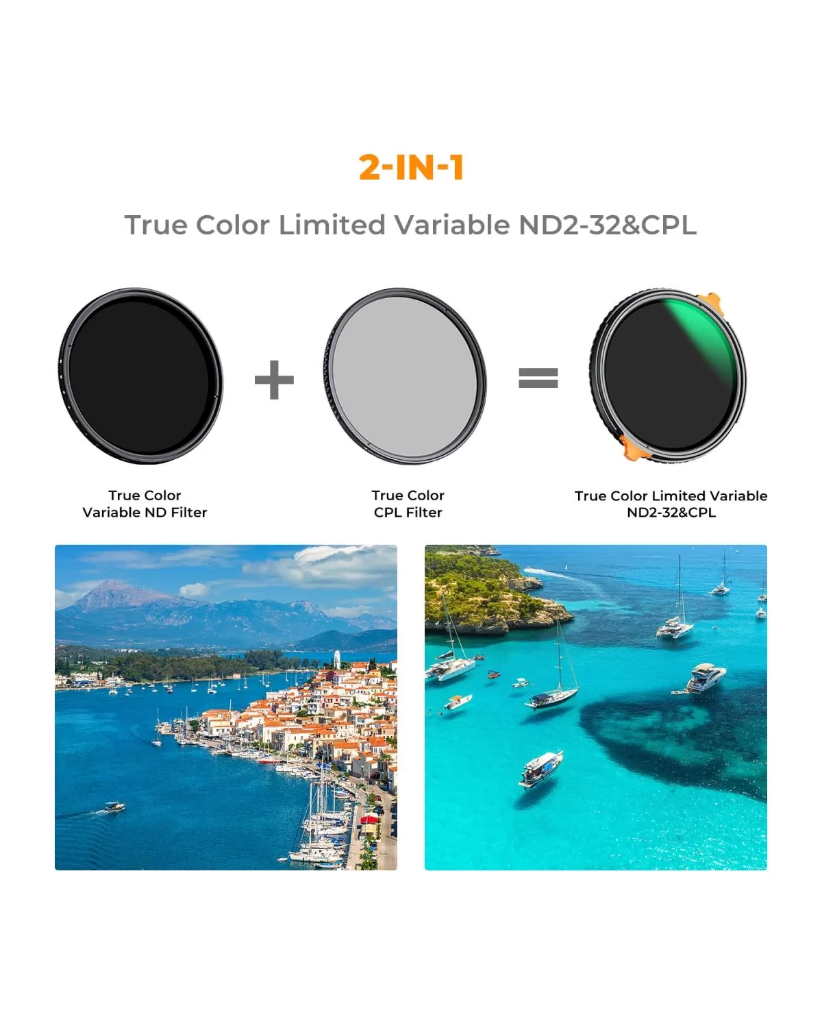 Filter CPL-VND Nano X (ND2-ND32) giảm từ 1~5 stops) K&F Concept - Các size 52mm/ 58mm/ 62mm/ 67mm/ 77mm/ 82mm - KF01.2567