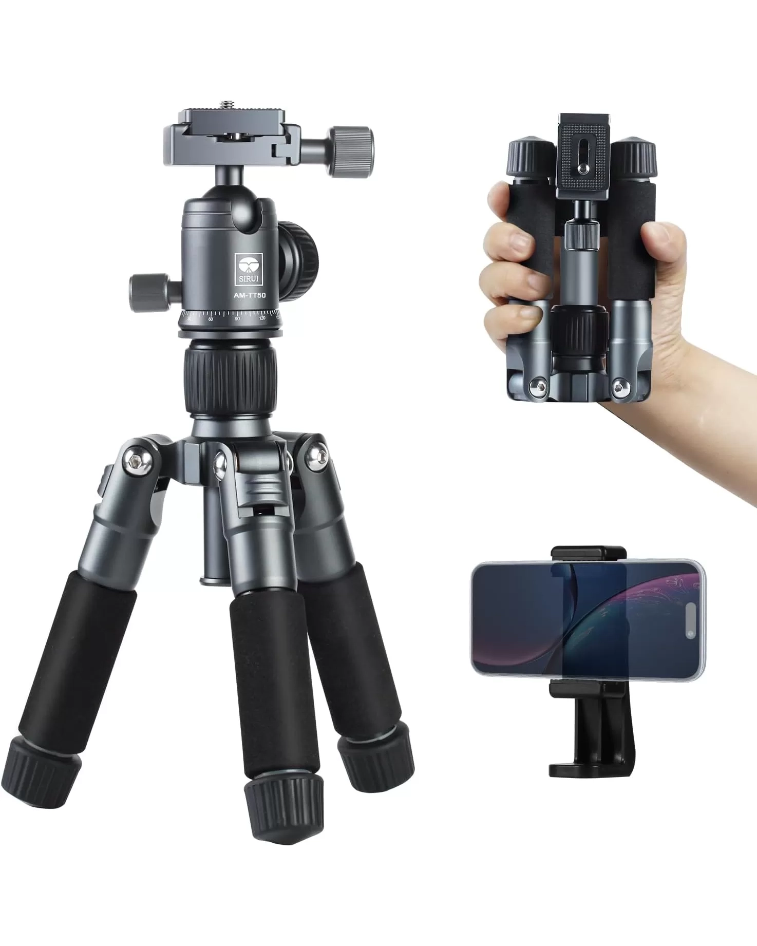 Chân máy Sirui mini AM-TT50 chân máy nhỏ gọn, tải trọng 10kg