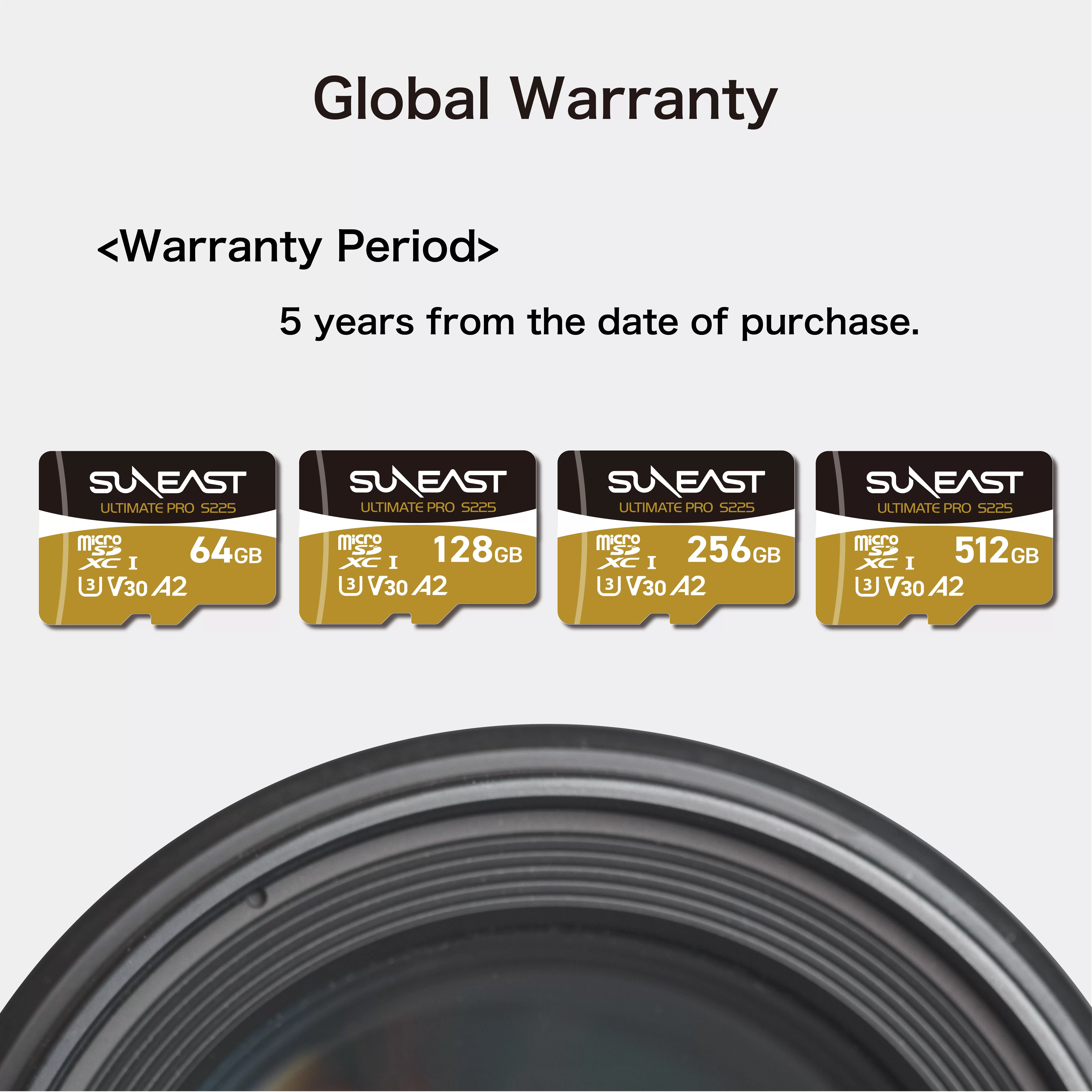 Thẻ nhớ SunEast microSDXC V30 64GB | 128GB | 256GB | 512GB S225 Series – Tốc độ 208MB/s, quay video 4K