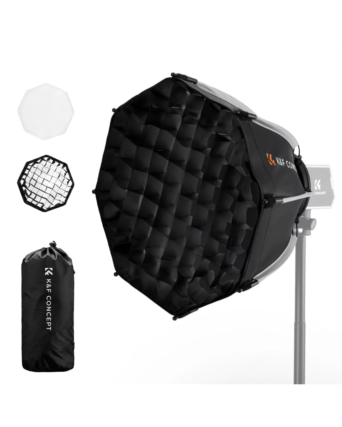 Mini Softbox Ottagonale (40 cm / 15,75″) K&F Concept + mount Bowens - KF18.0013