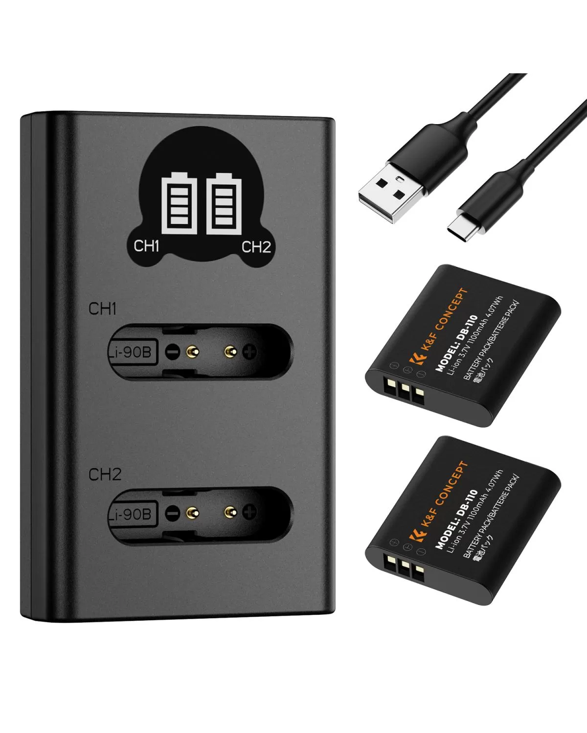 Bộ Pin và sạc DB‑110 (dùng cho Ricoh GRIII series) K&F Concept - KF28.0051