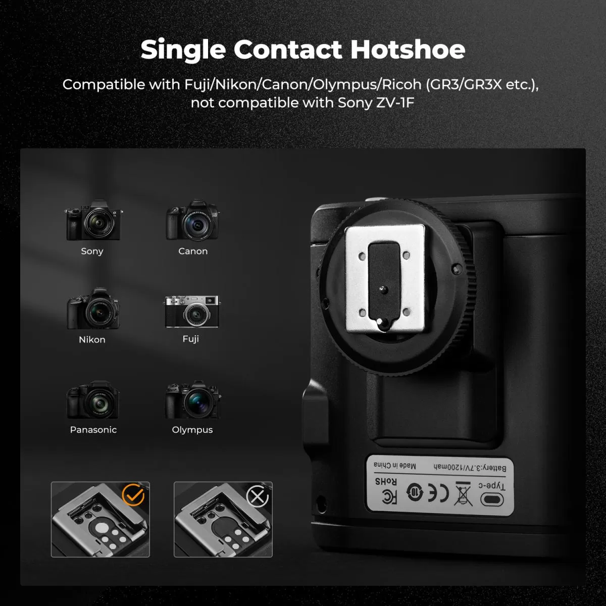 Đèn flash mini K&F Concept KF-M01 - GN12 5600K 2000mAh - KF22.016