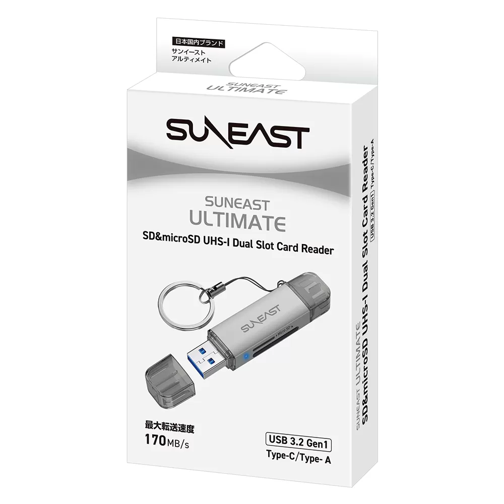 Đầu đoc thẻ nhớ SUNEAST ULTIMATE SD & MicroSD USB 3.2 Gen 1 UHS-I Dual Slot nhỏ gọn