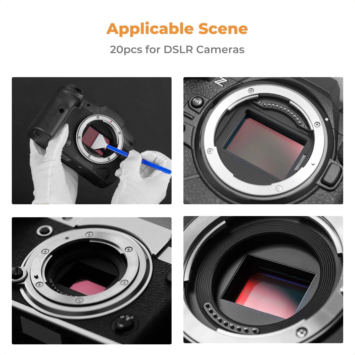 Hộp 20 que vệ sinh cảm biến K&F Concept full frame 24mm - SKU.1696