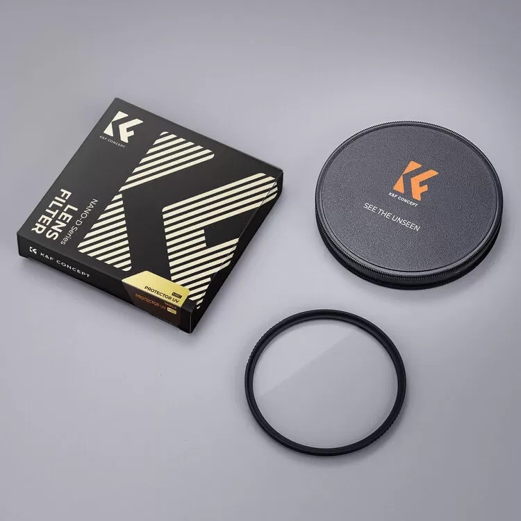 Filter UV K&F Concept MCUV kính siêu cứng, đánh bóng hai mặt, chống nước, chống trầy xước, phủ xanh chống phản xạ