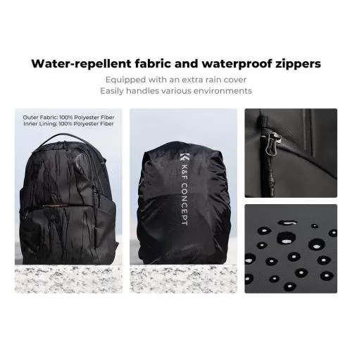 Ba lô máy ảnh K&F Concept Urban Wander 25L Camera Backpack - Màu đen  KF13.300