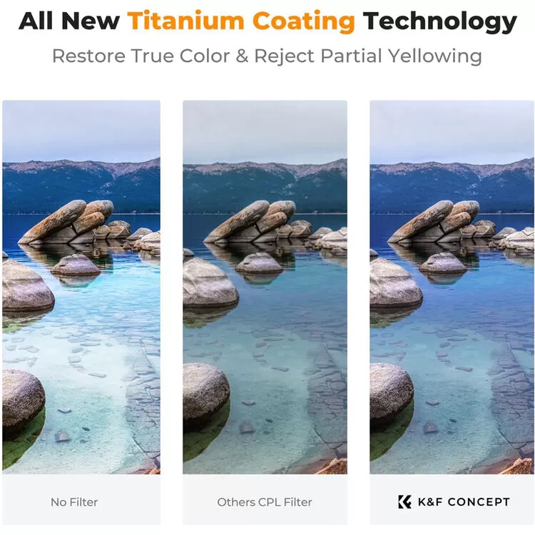Filter phân cực CPL  - màu sắc trung thực, phản xạ siêu thấp K&F Concept - KF01.2893