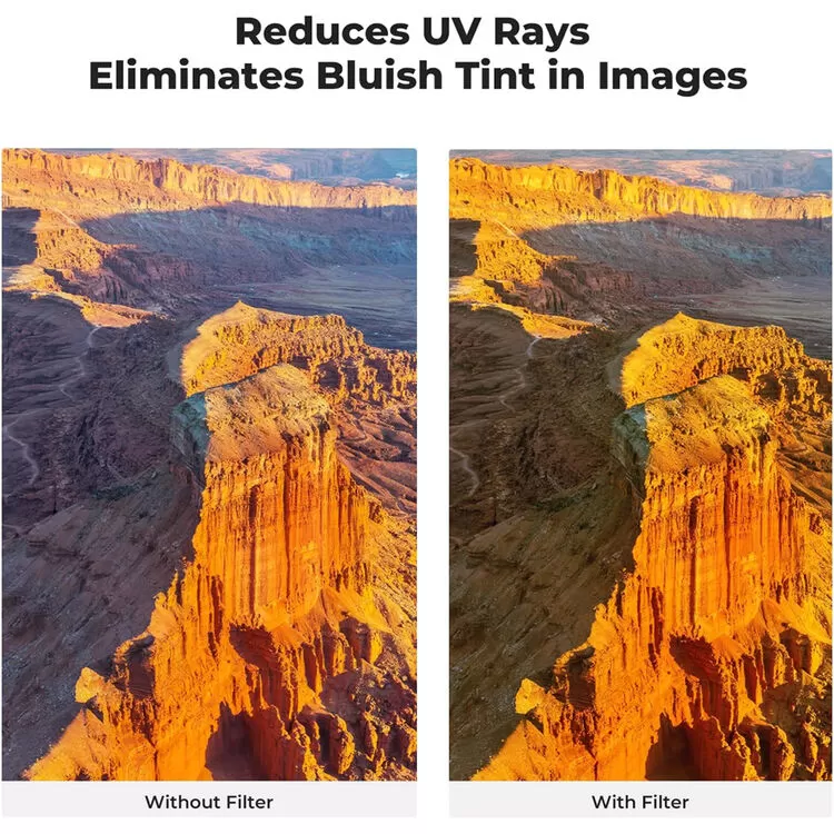 Filter UV K&F Concept MCUV kính siêu cứng, đánh bóng hai mặt, chống nước, chống trầy xước, phủ xanh chống phản xạ