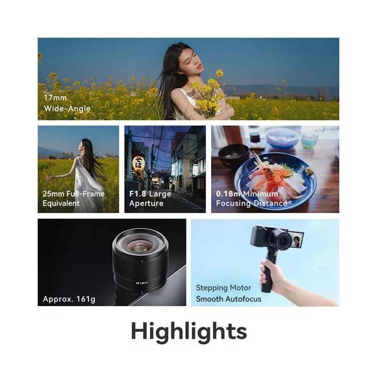 Óng kính TTArtisan 17mm F1.8 AF Air dành cho Sony và Fuji (APS-C)