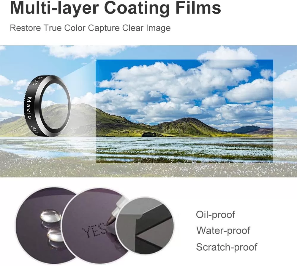 Bộ filter K&F Concept 5 món cho DJI Mavic Air (ND4/ND8/ND16/UV/CPL)