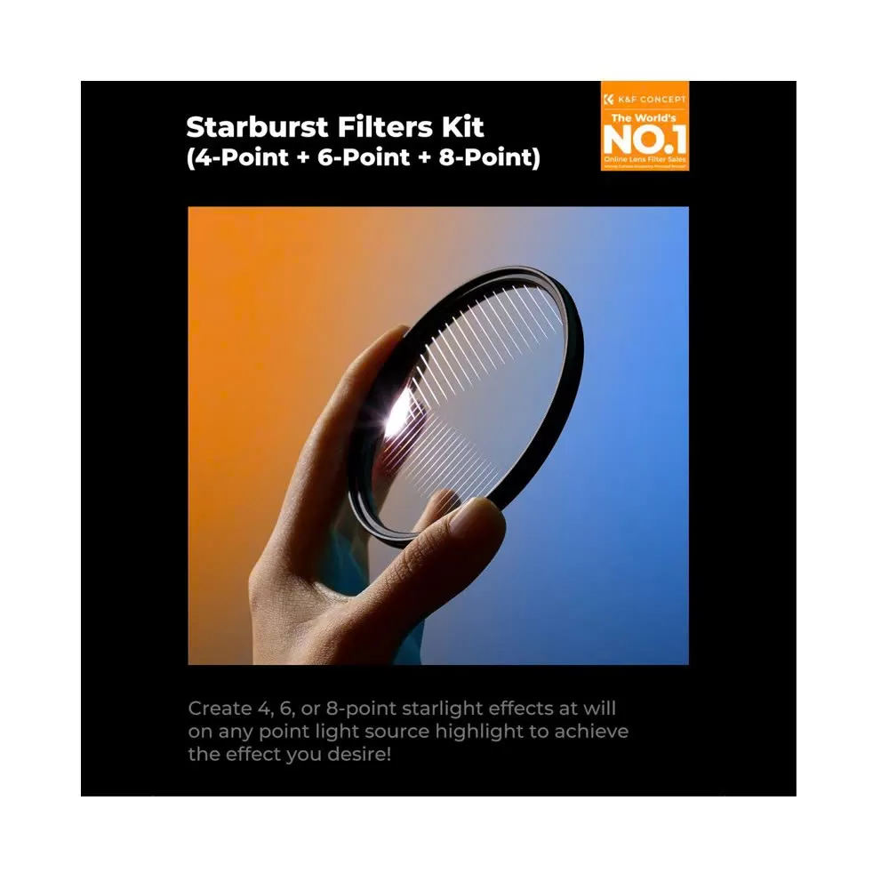 Bộ 3 star filter K&F Concept Nano-B Series 67mm (4-6-8 star) - KF.2132V1